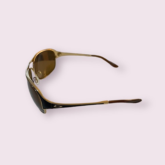 Oakley Sunglasses Cover Story 004042-02 Brown Gold Wrap Frames with Brown Lenses - Picture 2 of 10